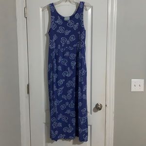 Fresh Produce Adult M Purple Floral Maxi Dress